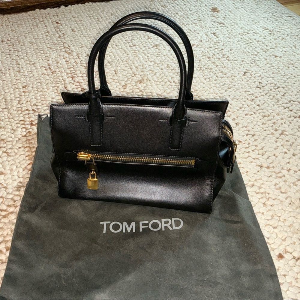 Tom Ford charlotte Black Leather Handbag